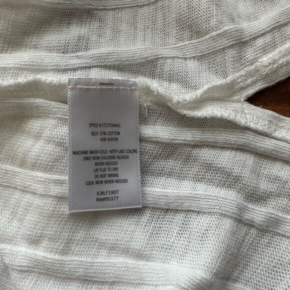 Sanctuary Women's Ruby Scoop Solid Ribbed White Tee Blouse Size Small - Picture 5 of 7